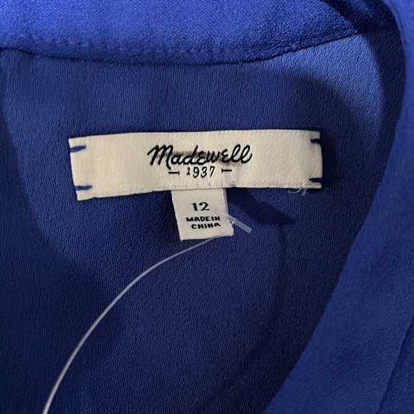 Madewell Pleated Front Dress In Royal Blue​​ - Picture 13 of 14